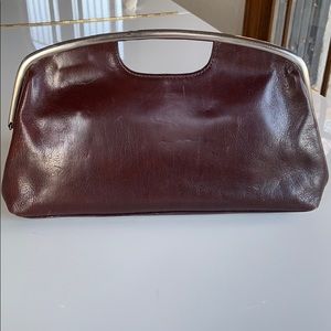 HOBO dark brown leather clutch